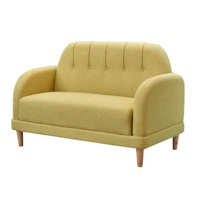Stationary Fabric Living Room Square Arm Sewn Pillow Back Sofa