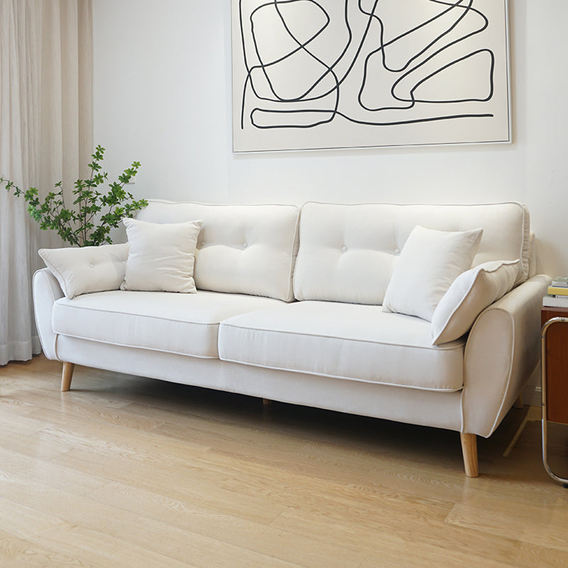 Contemporary Tufted Split-Back Standard Flared Arm Settee Sofa