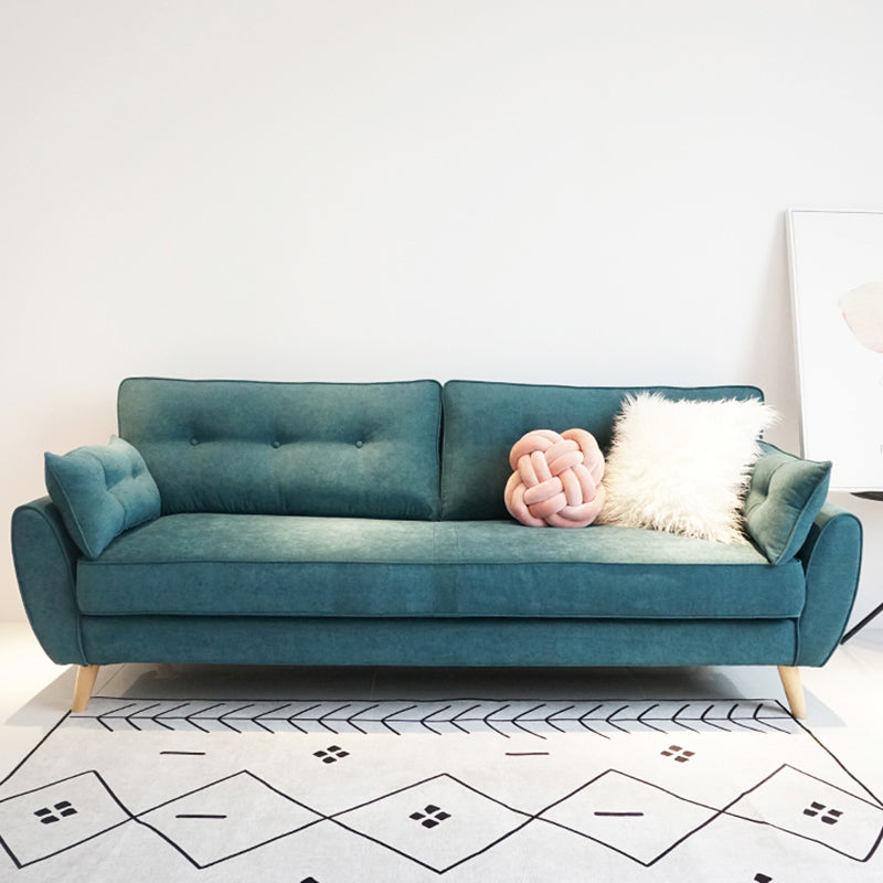 Contemporary Tufted Split-Back Standard Flared Arm Settee Sofa