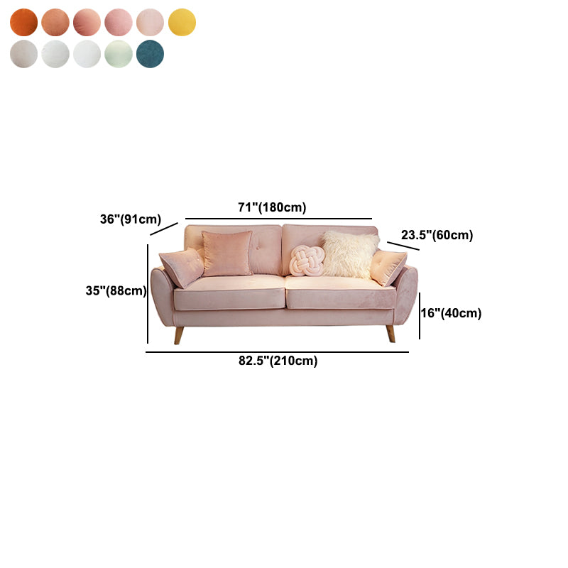 Contemporary Tufted Split-Back Standard Flared Arm Settee Sofa