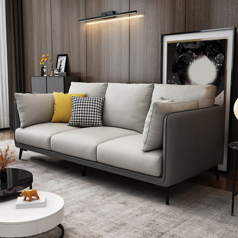 Glam Cushions Standard Pillow Top Arm 3-seater Faux Leather Sofa