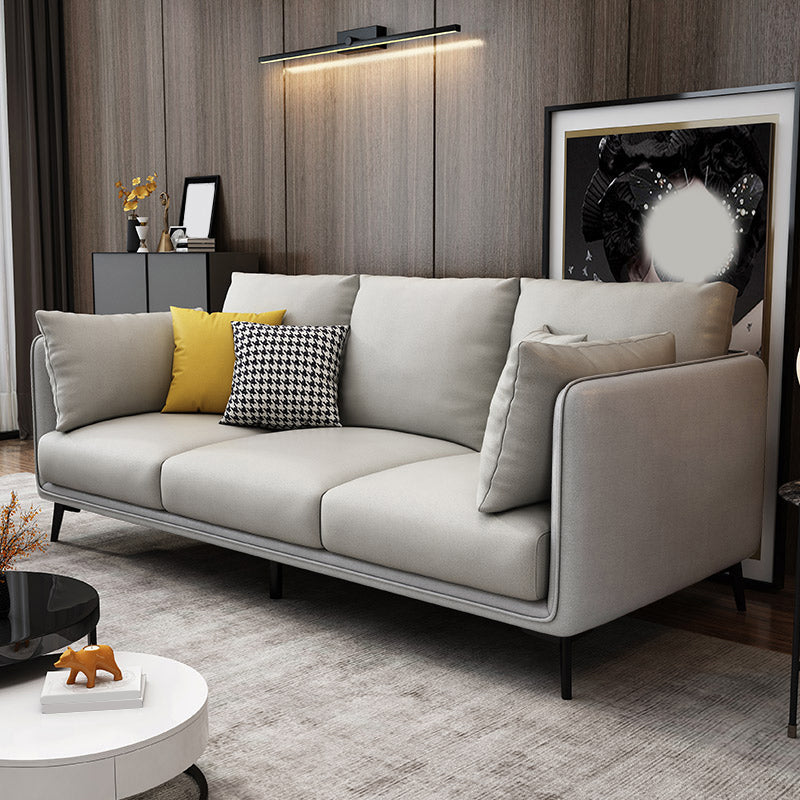 Glam Cushions Standard Pillow Top Arm 3-seater Faux Leather Sofa