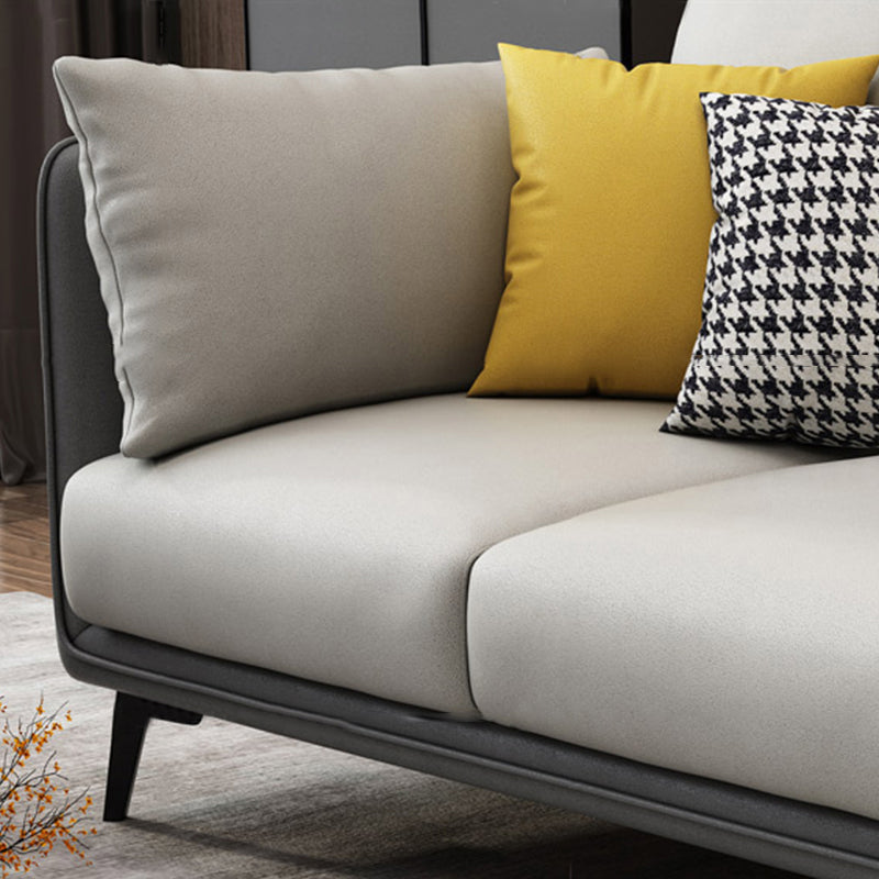 Glam Cushions Standard Pillow Top Arm 3-seater Faux Leather Sofa