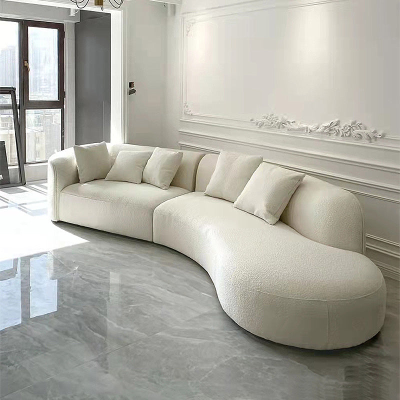 29.5"H Wool One Arm Sectionals Tight Back Scandinavian Sectionals