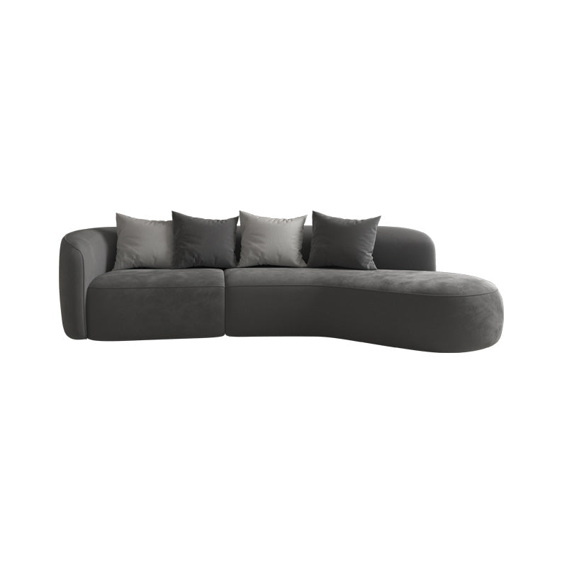 29.5"H Wool One Arm Sectionals Tight Back Scandinavian Sectionals