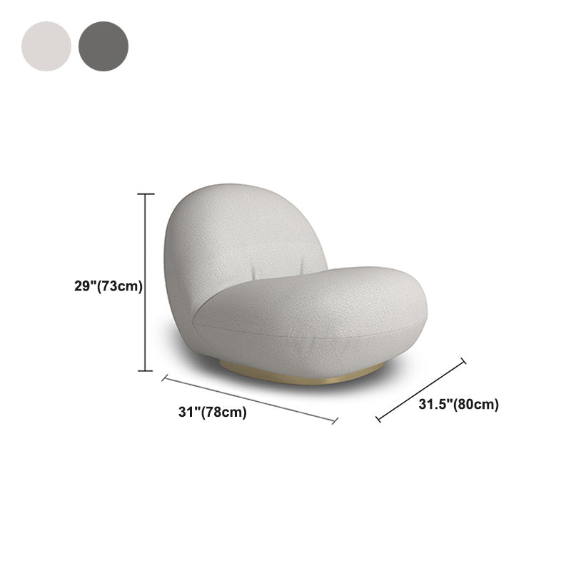 29.5"H Wool One Arm Sectionals Tight Back Scandinavian Sectionals