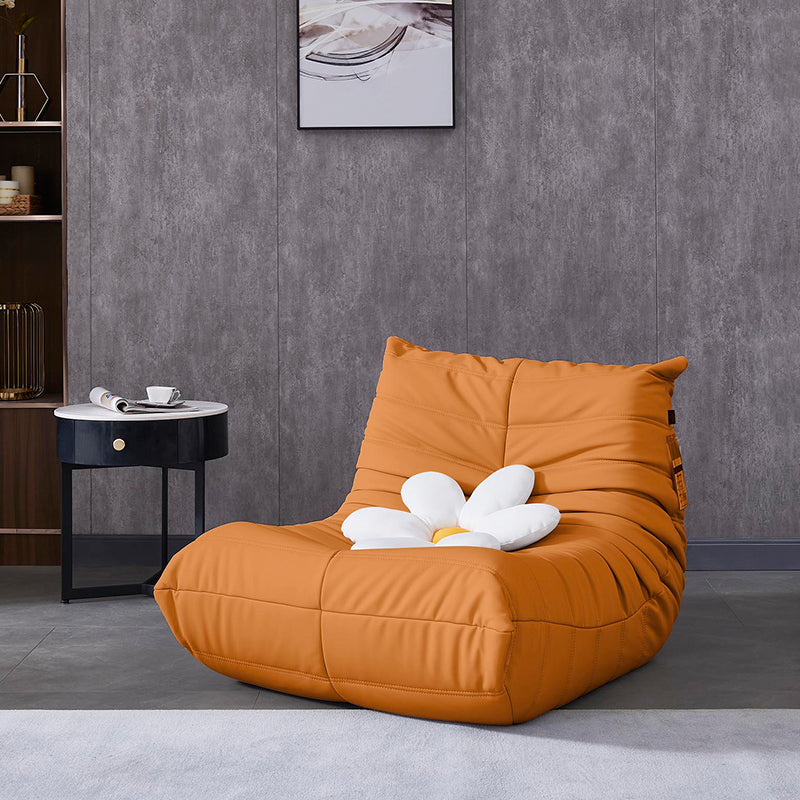 Upholstered Armless Chair Scandinavian Biscuit Back Accent Chair