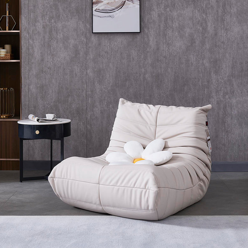 Upholstered Armless Chair Scandinavian Biscuit Back Accent Chair