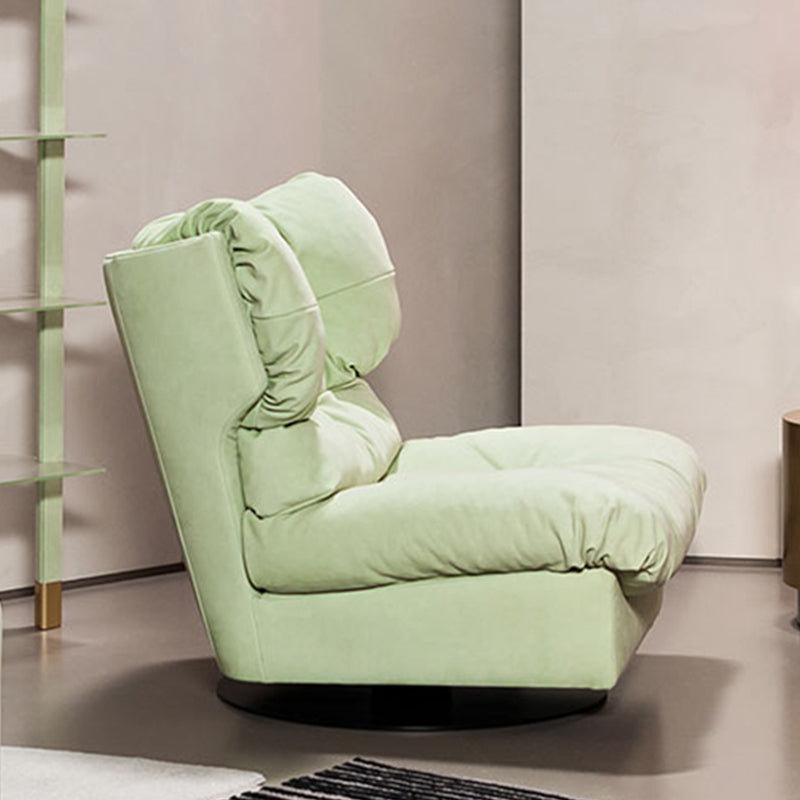 Contemporary Armless Accent Chair Modern Biscuit Back Accent Chair