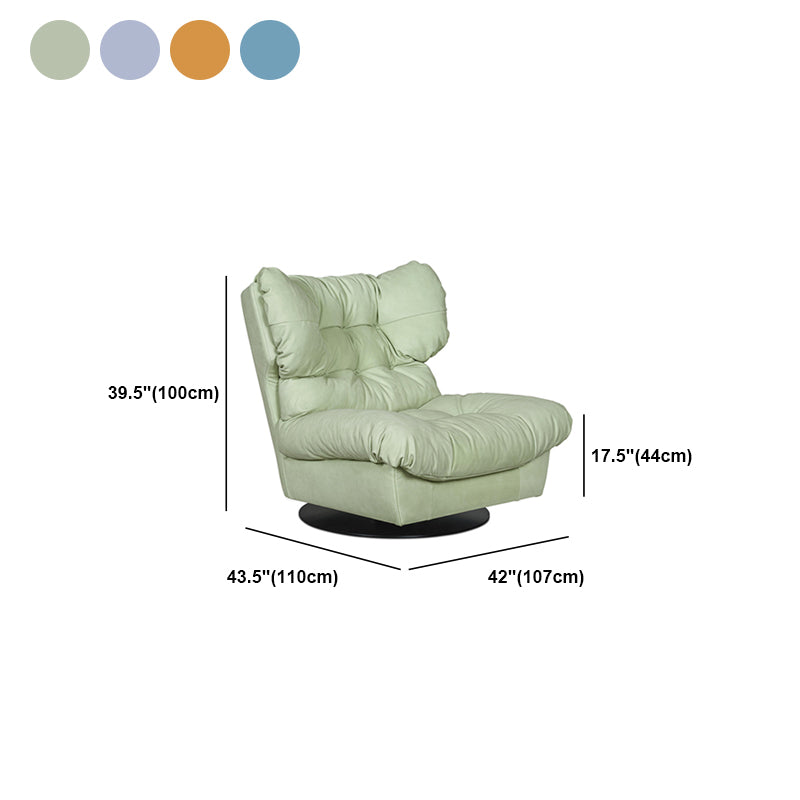 Contemporary Armless Accent Chair Modern Biscuit Back Accent Chair