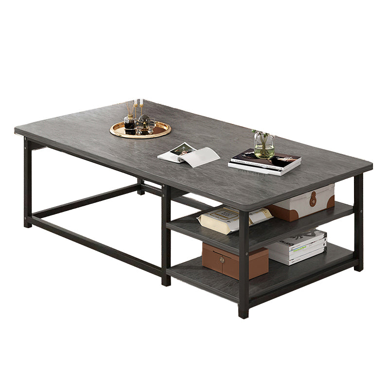 Frame Base Rectangular Modern Style Wood Table Metal Bottom Frame Coffee Table