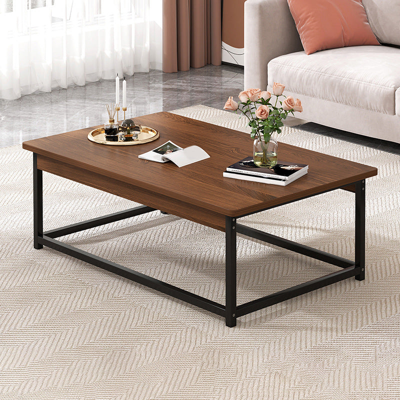 Frame Base Rectangular Modern Style Wood Table Metal Bottom Frame Coffee Table
