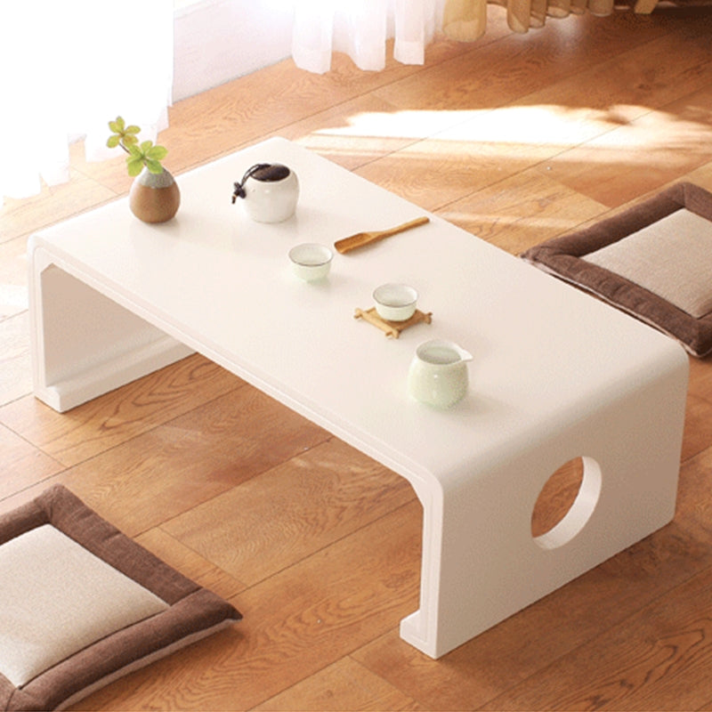 Rectangle Solid Wood Coffee Table with Sled Base Cocktail Table