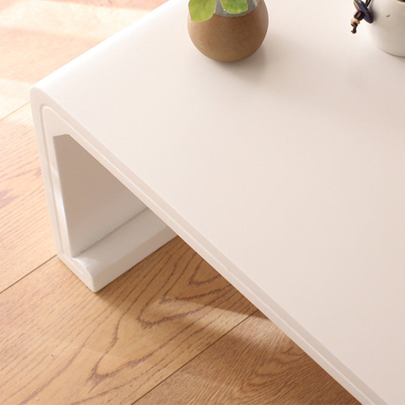 Rectangle Solid Wood Coffee Table with Sled Base Cocktail Table