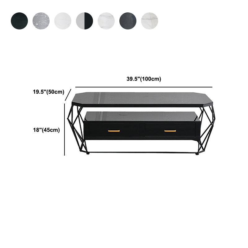 Frame Base Rectangular Glam Style Slate Table Plate Metal Iron Bottom Frame Coffee Table