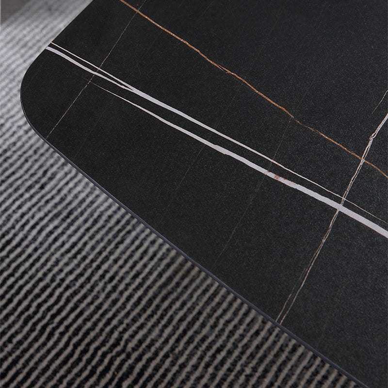 Single Cocktail Table Slate Rectangular Coffee Table for Living Room