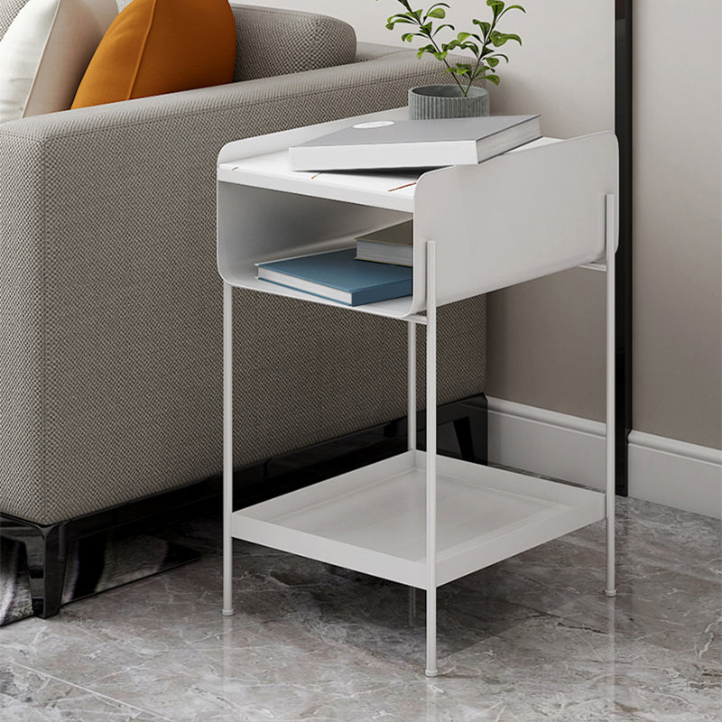 Modern 23.6" Tall 3 Legs End Table Square Slate Top End Table