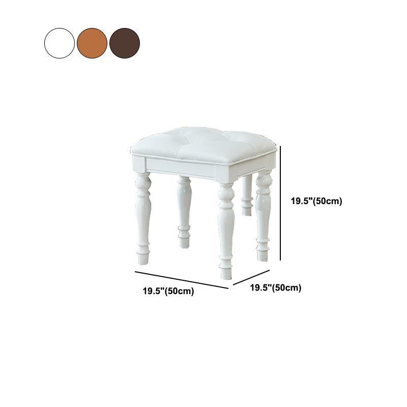 Traditional Makeup Vanity Desk Table with Drawer in Brown for Bedroom