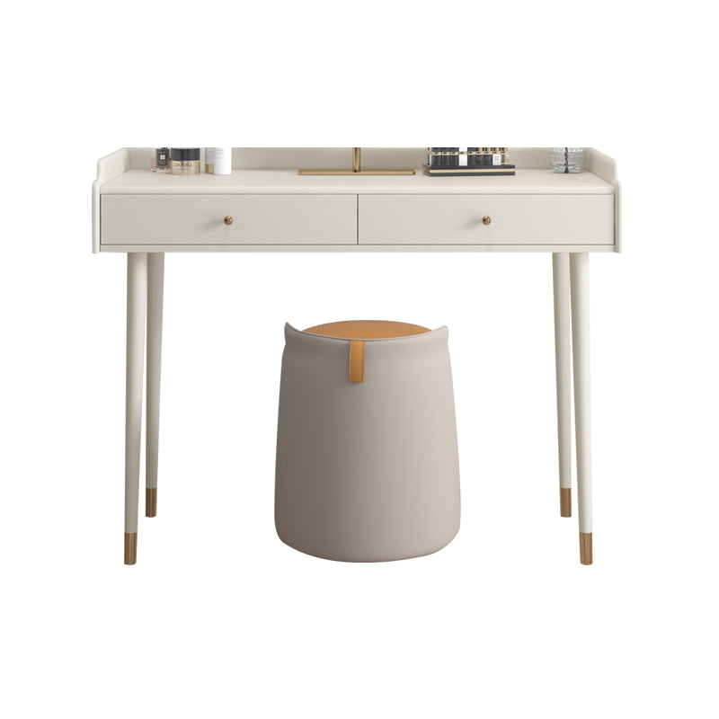 Bedroom Contemporary Storage Box 2-Drawer Cream Vanity Dressing Table