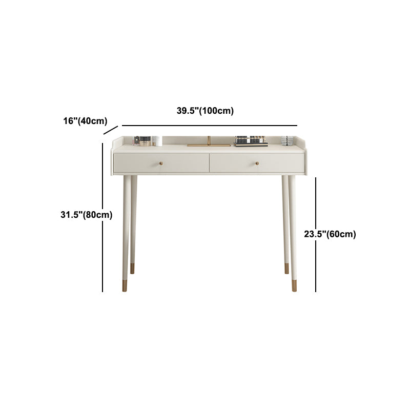 Bedroom Contemporary Storage Box 2-Drawer Cream Vanity Dressing Table