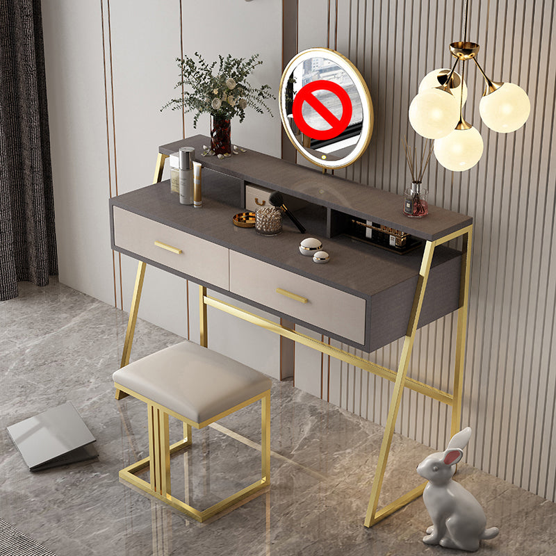 Bedroom Glam 2-Drawer Standing Storage Box Vanity Dressing Table