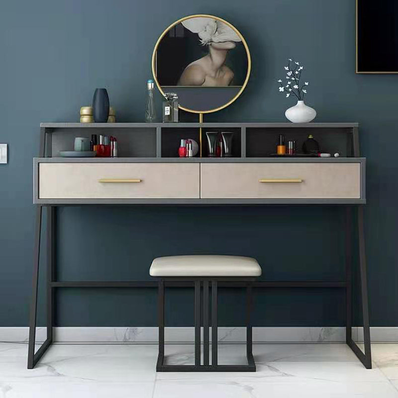 Bedroom Glam 2-Drawer Standing Storage Box Vanity Dressing Table