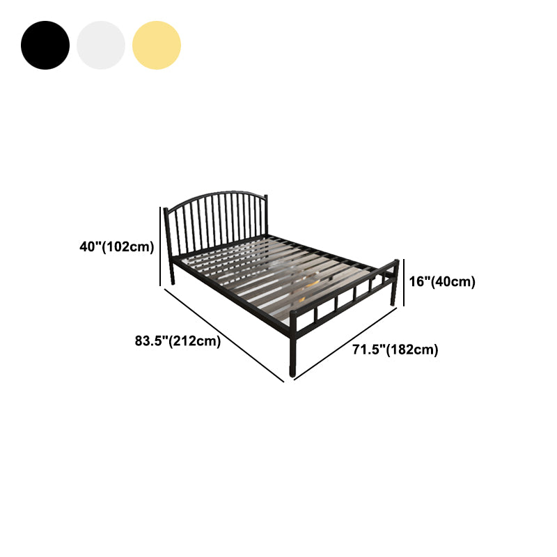 Stainless Steel Bed, 40.15 inch With Headboard and Footboard