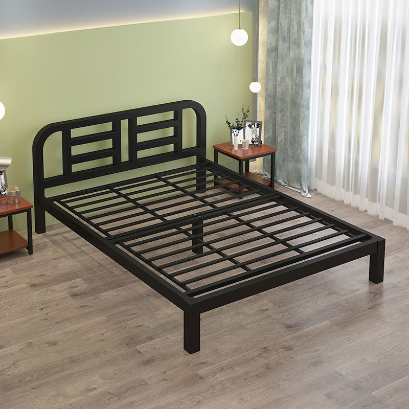 Glam Metallic Standard Bed with Open-Frame Headboard, 78 inch