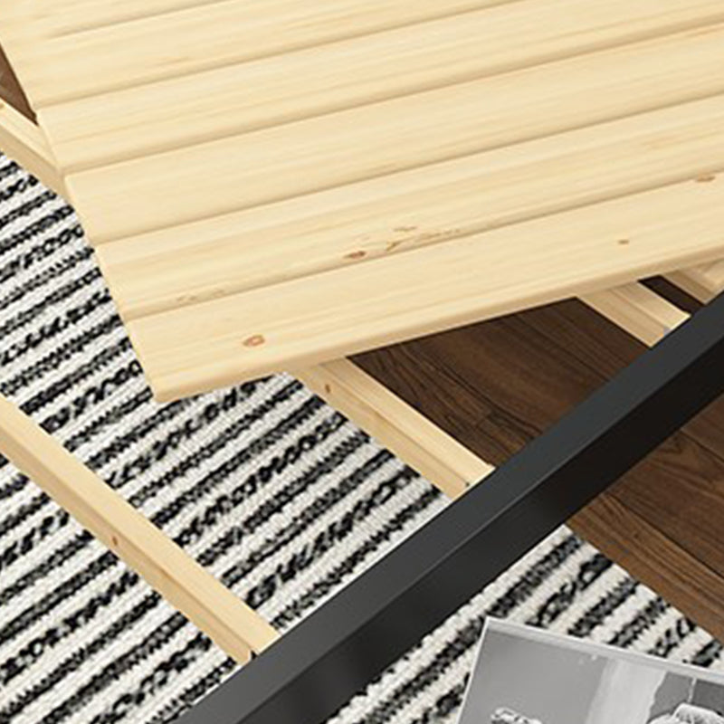 Glam Metallic Standard Bed with Open-Frame Headboard, 78 inch