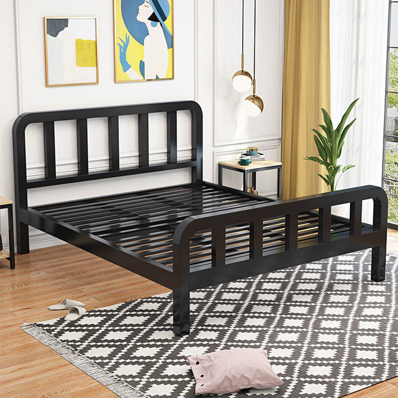 Modernism Spindle Bed with Headboard and Footboard Metal Bed Frame