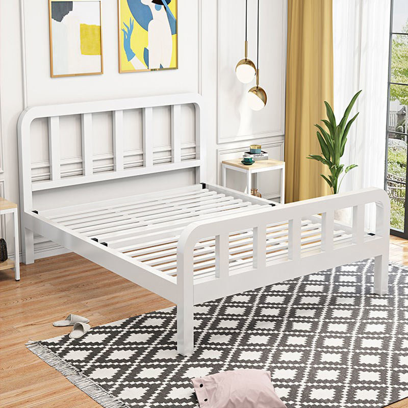 Modernism Spindle Bed with Headboard and Footboard Metal Bed Frame
