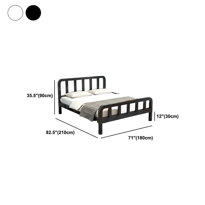 Modernism Spindle Bed with Headboard and Footboard Metal Bed Frame