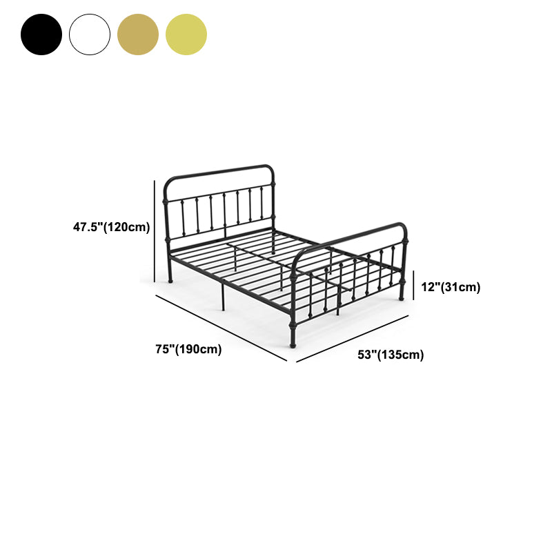 Modernism Open-Frame Bed with Headboard 47.24" Metal Bed Frame