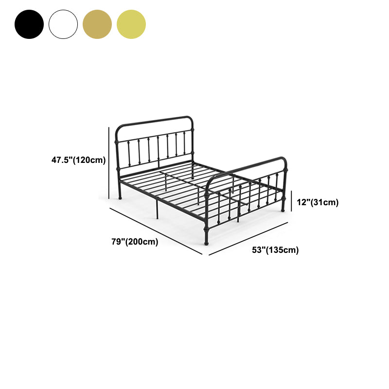 Modernism Open-Frame Bed with Headboard 47.24" Metal Bed Frame