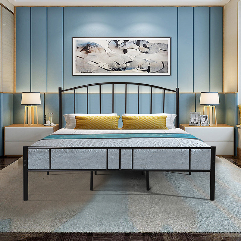 Arched Open-Frame Metal Bed 41" H Bed With Headboard and Footboard
