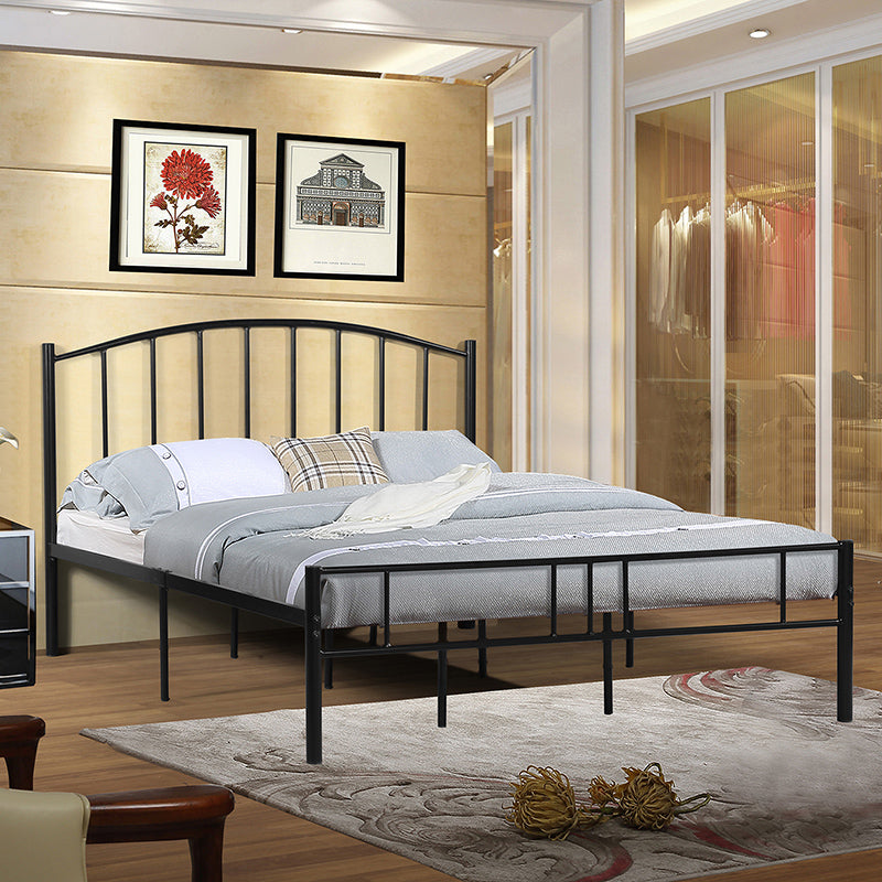 Arched Open-Frame Metal Bed 41" H Bed With Headboard and Footboard