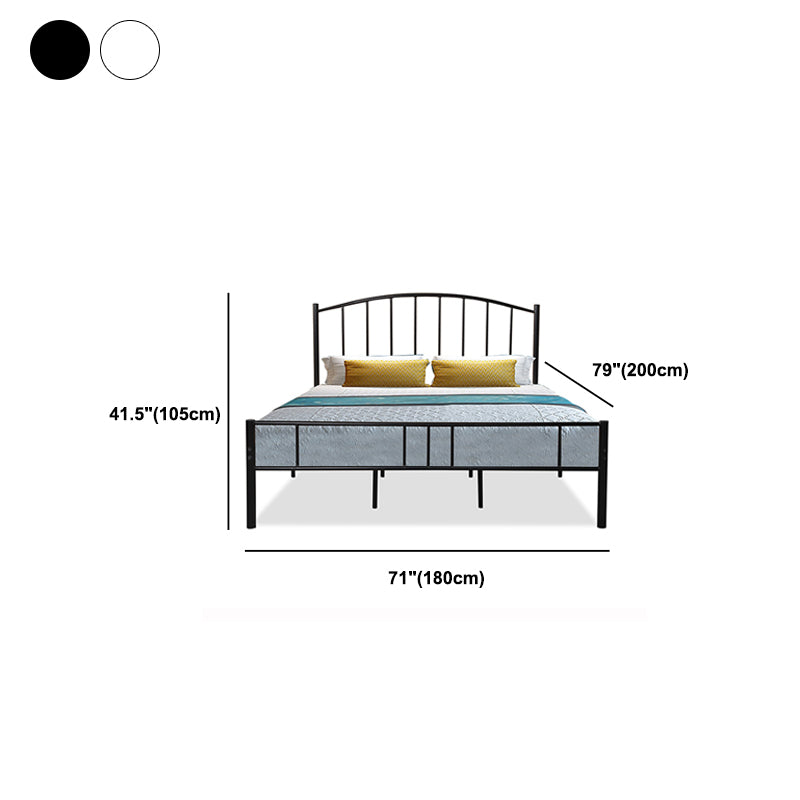 Arched Open-Frame Metal Bed 41" H Bed With Headboard and Footboard