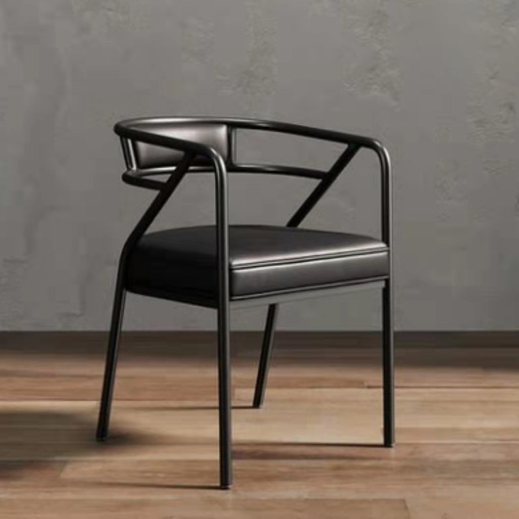 Metal Frame Office Chair with Fixed Arms Contemporary Conference Chair