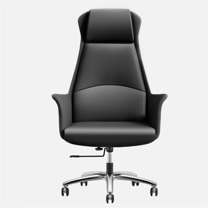 Modern Leather Executive Chair High Back Tilt Mechanism Office Chair