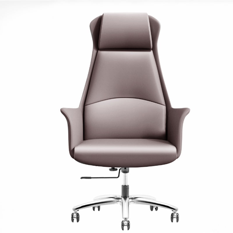 Modern Leather Executive Chair High Back Tilt Mechanism Office Chair