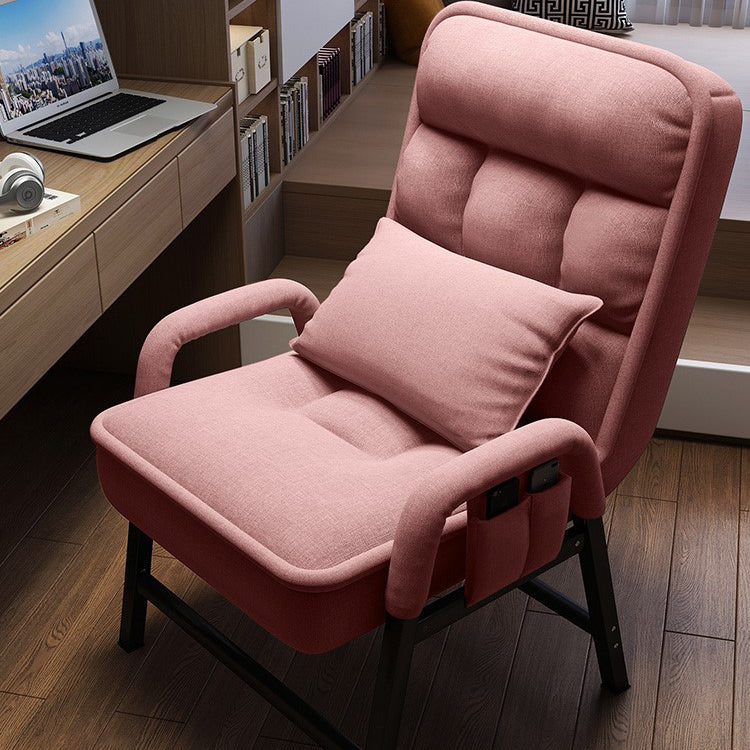 Ergonomic Desk Chair Modern Style Pillow Included Fixed Arms Chair