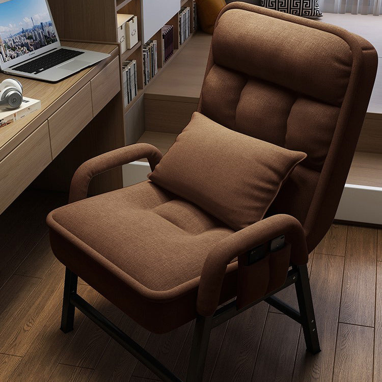 Ergonomic Desk Chair Modern Style Pillow Included Fixed Arms Chair