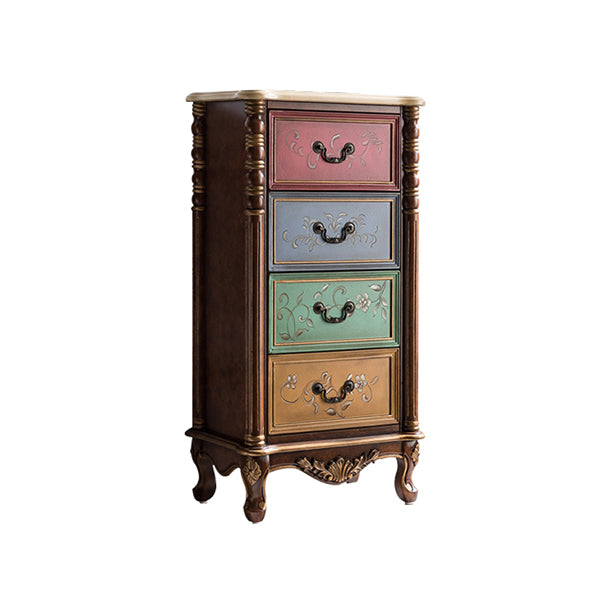 3 / 4 Drawers Traditional Lingerie Chest Vertical Storage Chest , 21.5" W X 14" D