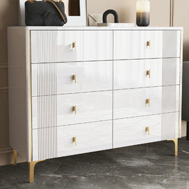 Modern Slate Storage Chest Glam Style Double Dresser with 6 / 8 Drawers