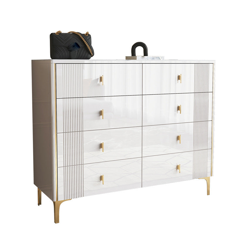 Modern Slate Storage Chest Glam Style Double Dresser with 6 / 8 Drawers