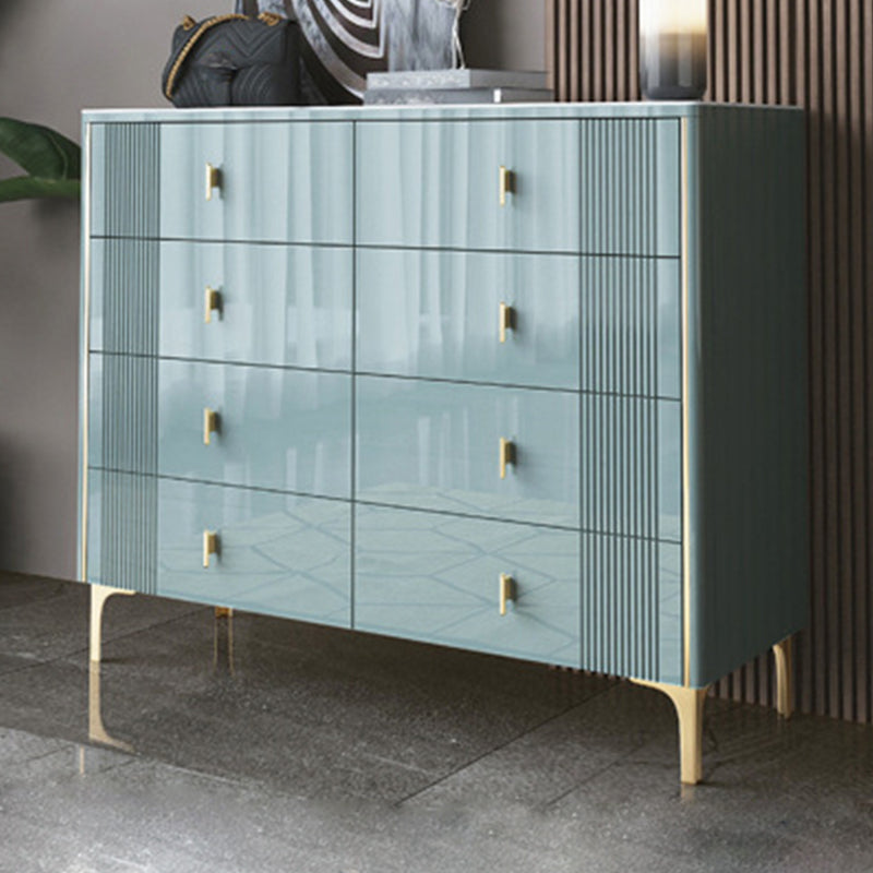 Modern Slate Storage Chest Glam Style Double Dresser with 6 / 8 Drawers