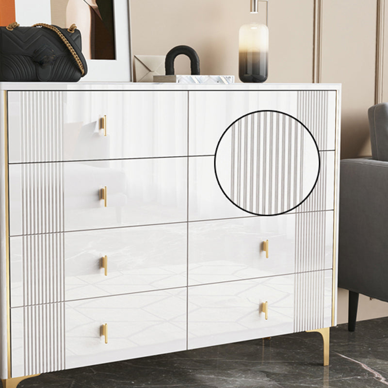 Modern Slate Storage Chest Glam Style Double Dresser with 6 / 8 Drawers