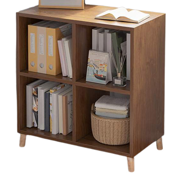 Modern Standard Wooden Bookcase Closed Back Bookshelf for Balcony and Living Room