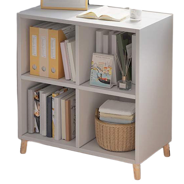 Modern Standard Wooden Bookcase Closed Back Bookshelf for Balcony and Living Room