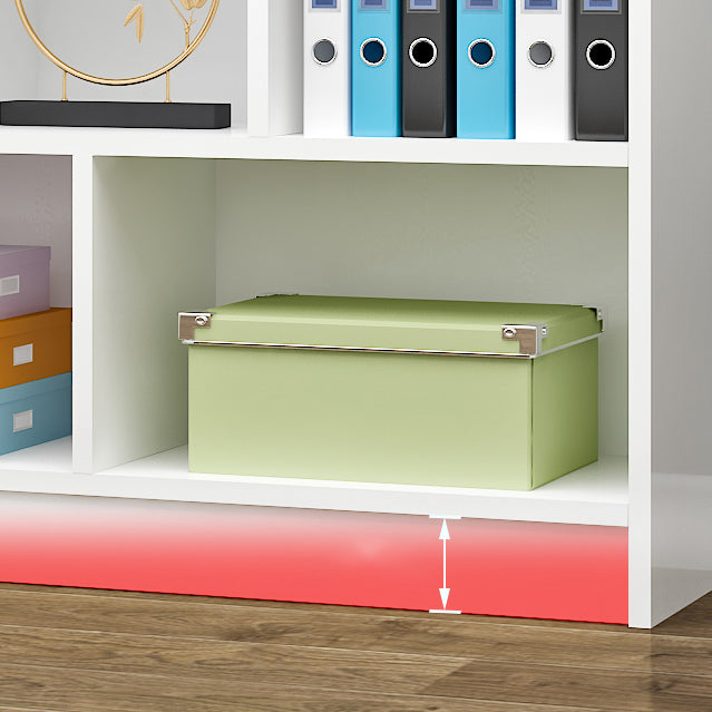 71" H X 9.5" W Modern Bookshelf Wooden Closed Back Bookcase with Rectangular Shelves